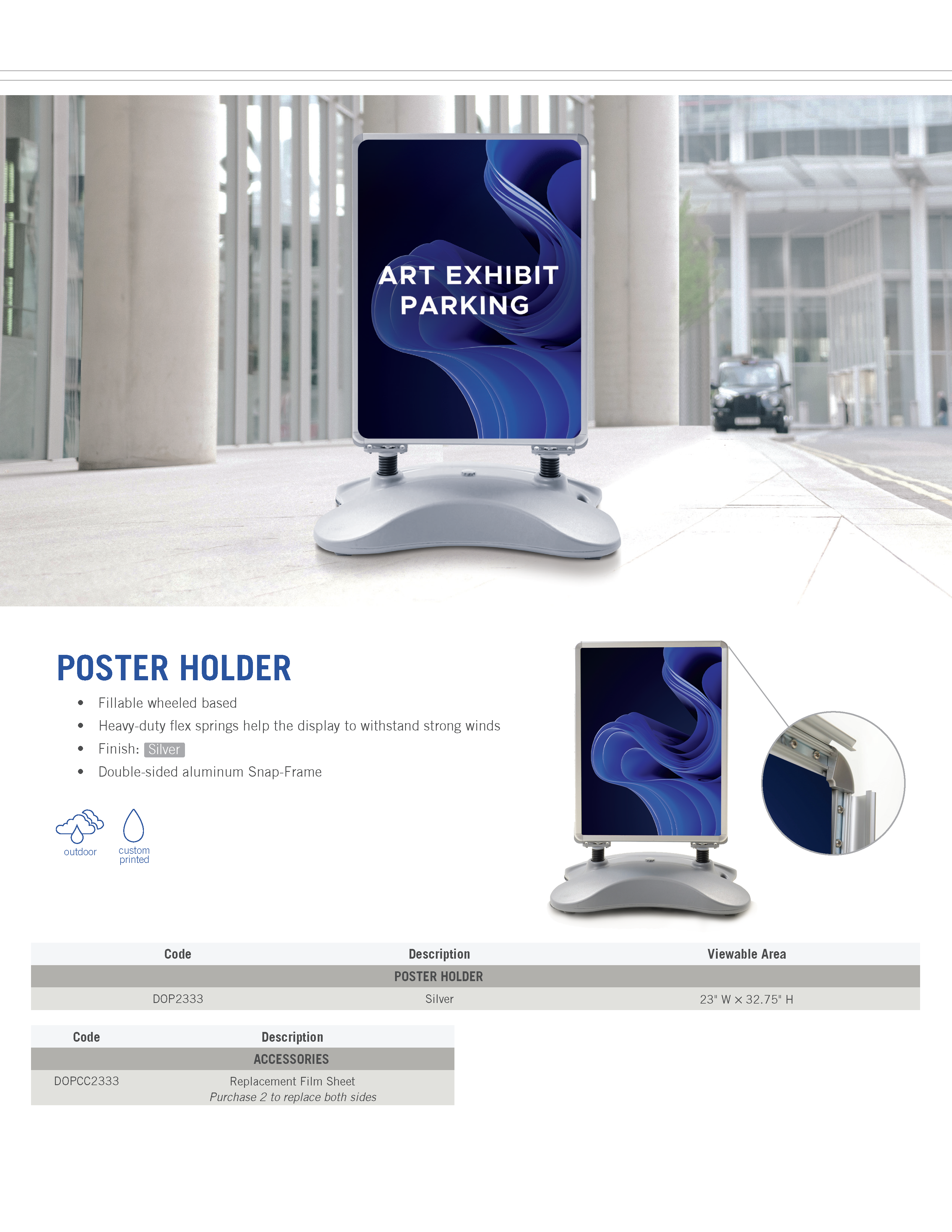 Link to our Poster Holder Unbranded Sales Flyer