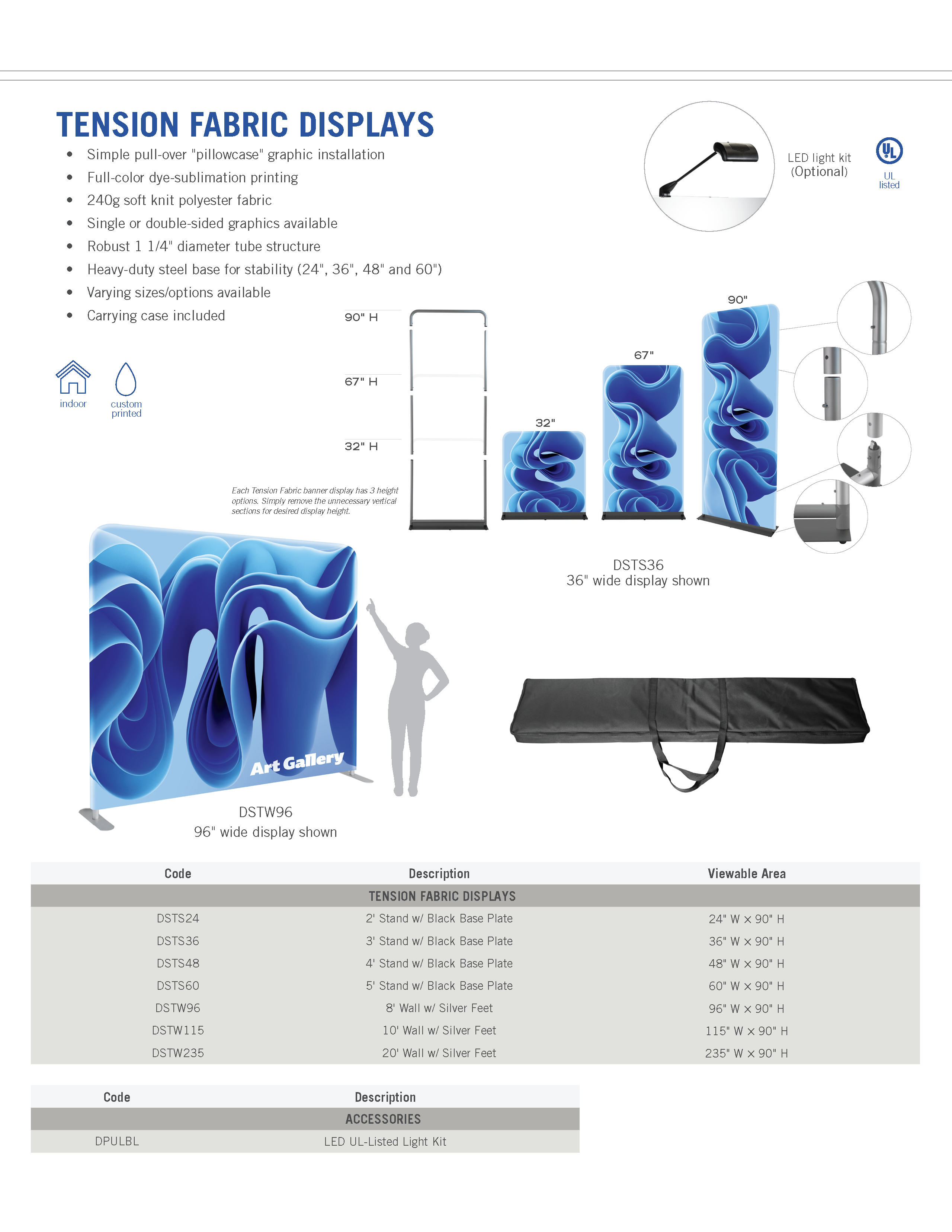 Link to our Tension Fabric Banner Display Unbranded Sales Flyer